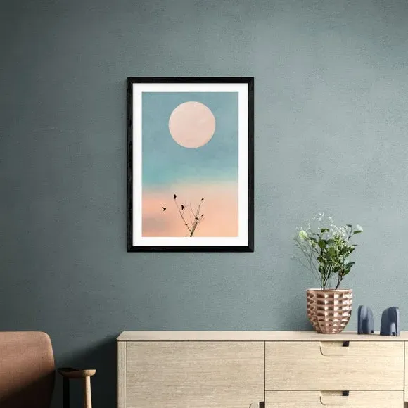 Waking Up Warm Art Print - Blue
