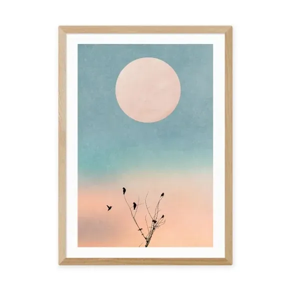 Waking Up Warm Art Print - Blue