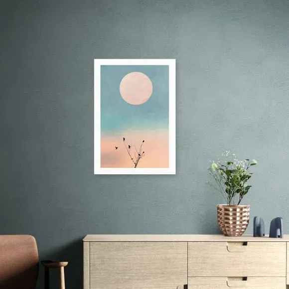 Waking Up Warm Art Print - Blue image