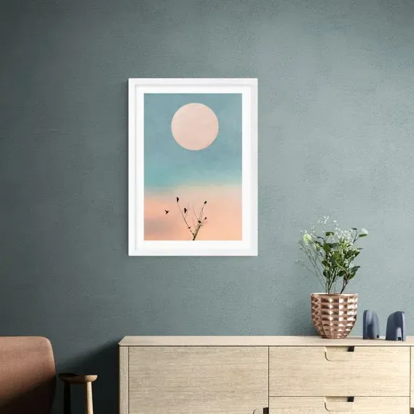 Waking Up Warm Art Print - Blue
