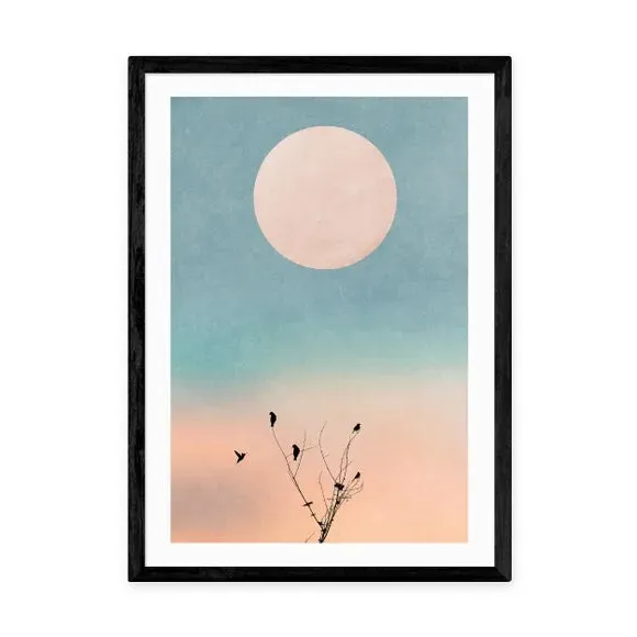Waking Up Warm Art Print - Blue