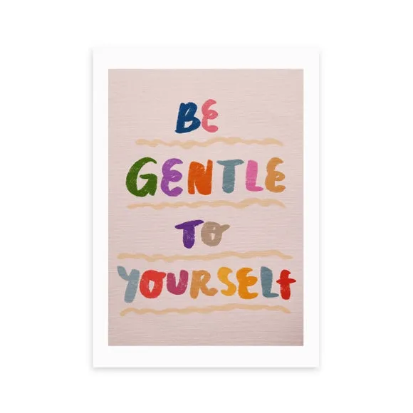 Wall Art Print Be Gentle - Multicolor, Paper