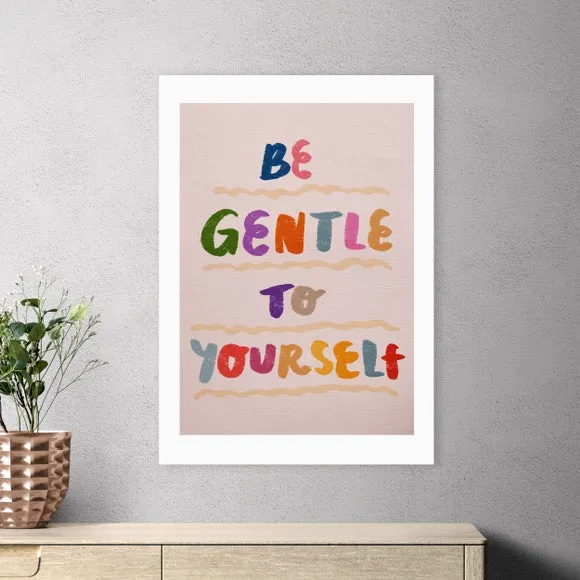 Wall Art Print Be Gentle - Multicolor, Paper image