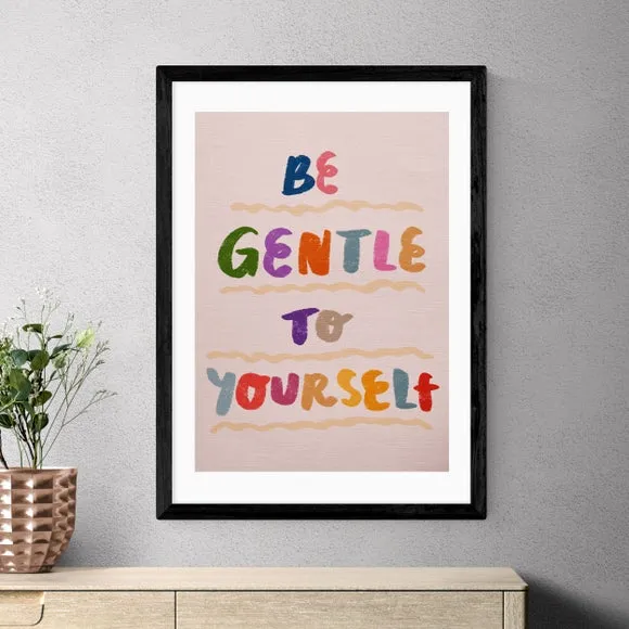 Wall Art Print Be Gentle to Yourself - Multicolor, Paper