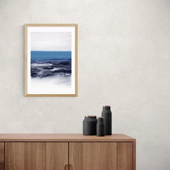Watercolor Landscape Print - Blue, Paper