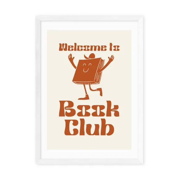 Welcome To Book Club Art Print - Red