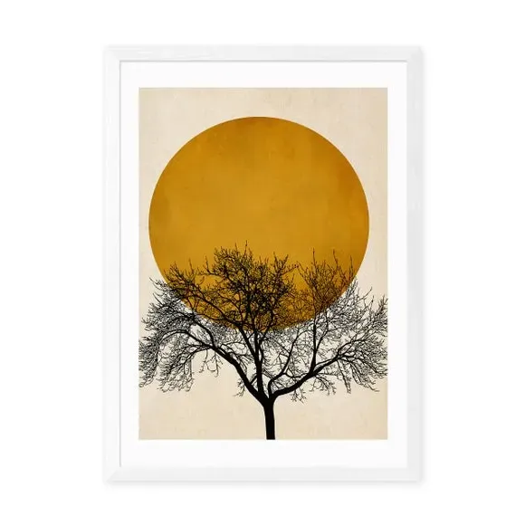 Winter Morning Wall Print - Orange