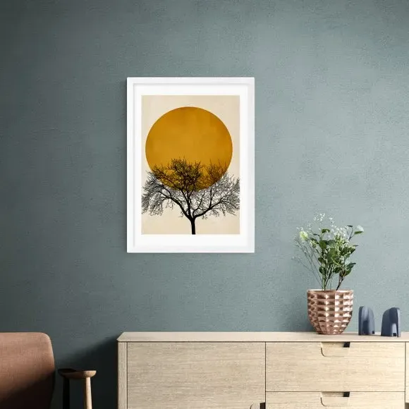 Winter Morning Wall Print - Orange