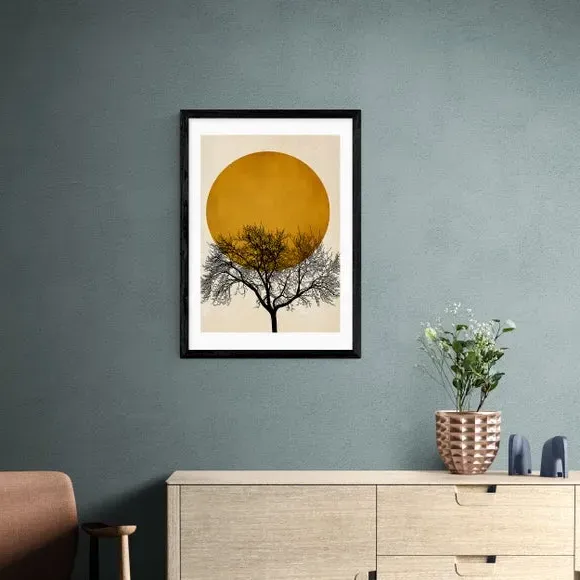 Winter Morning Wall Print - Orange