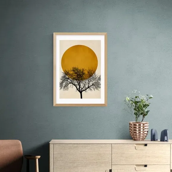 Winter Morning Wall Print - Orange