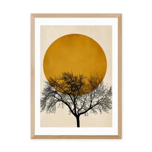 Winter Morning Wall Print - Orange