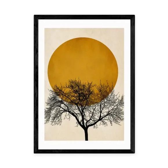 Winter Morning Wall Print - Orange