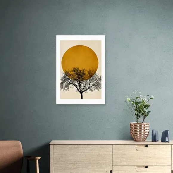 Winter Morning Wall Print - Orange image