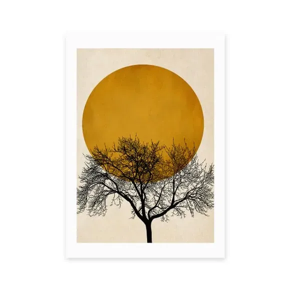 Winter Morning Wall Print - Orange