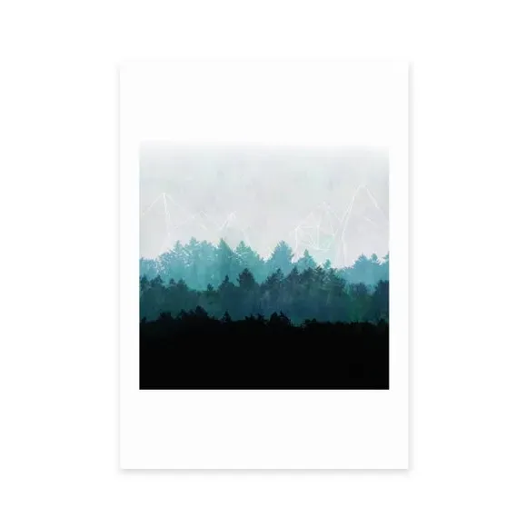 Woods Pastel Landscape Print - Archival Paper image