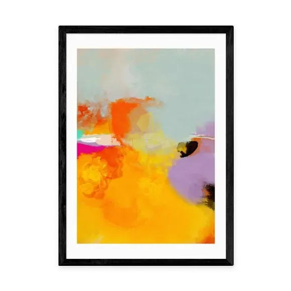 Yellow Blush III Framed Print - Orange