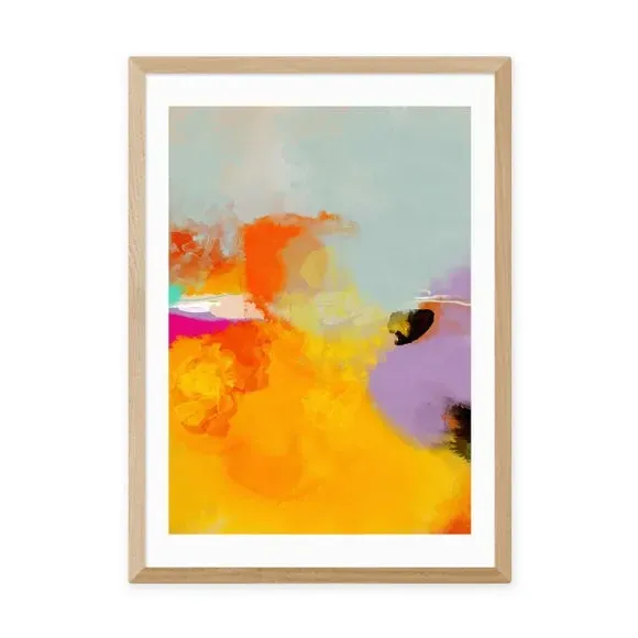 Yellow Blush III Framed Print - Orange