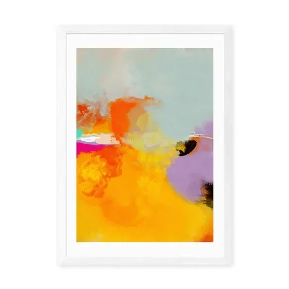 Yellow Blush III Framed Print - Orange