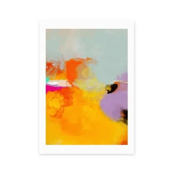 Yellow Blush III Framed Print - Orange