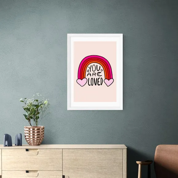 You Are Loved Wall Print - Multicolor