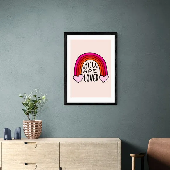 You Are Loved Wall Print - Multicolor