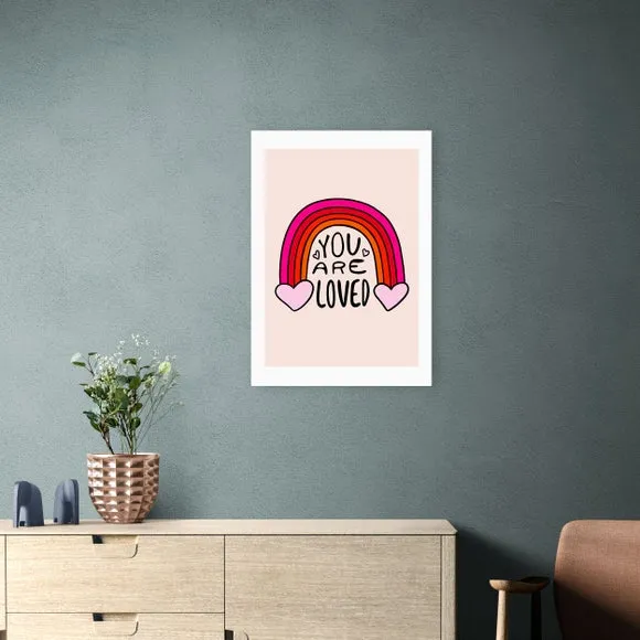 You Are Loved Wall Print - Multicolor image