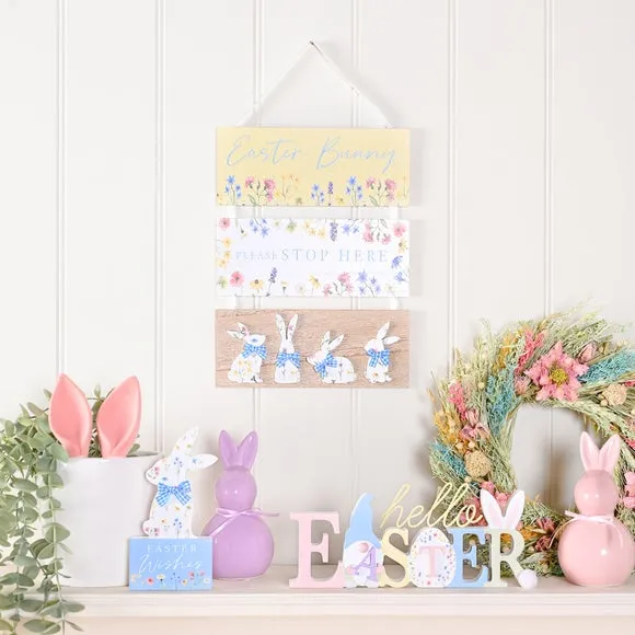 Bunny Ears Plant Pot with Flocked Design - White