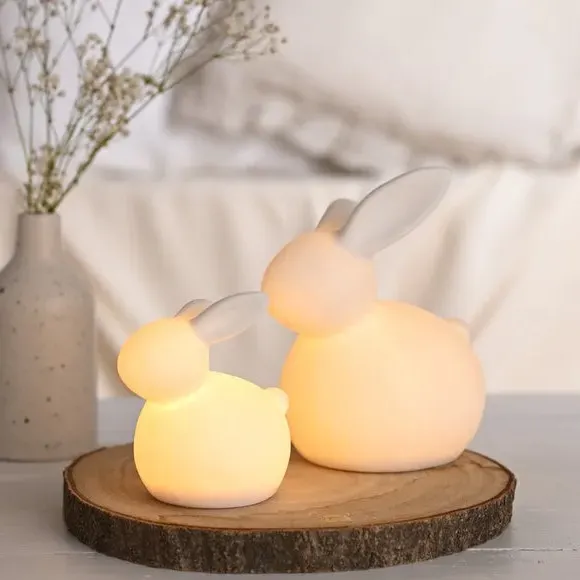 Bunny LED Light - White, Ceramic
