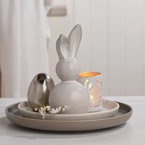 Ceramic Bunny Decoration - Grey image