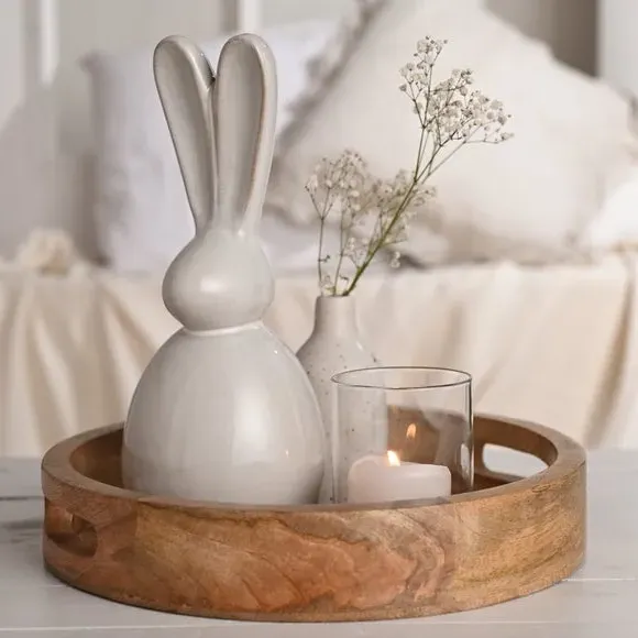 Ceramic Bunny Decoration - Grey