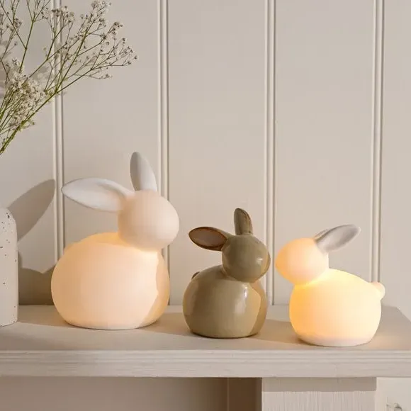Ceramic Bunny Figurine - Taupe, Ceramic image
