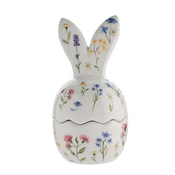 Set of 2 Bunny Ear Egg Cups - Blue, Ceramic