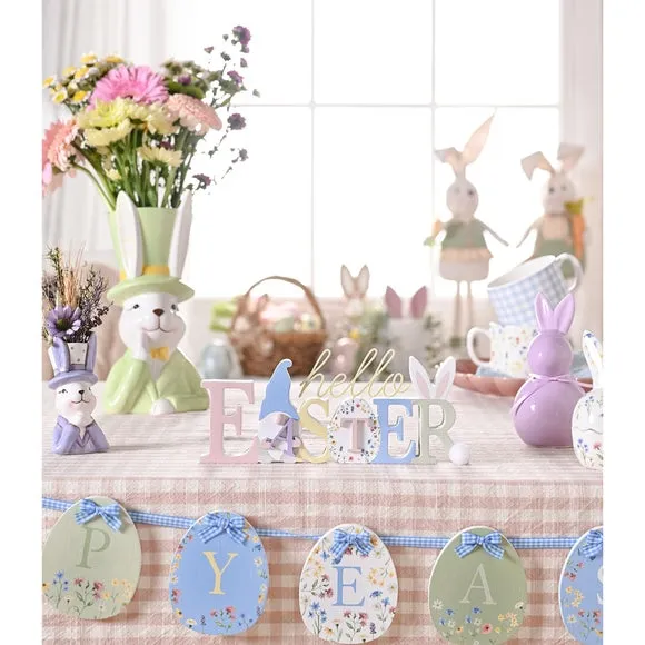 Set of 3 Bunny Plant Pots - Multicolor