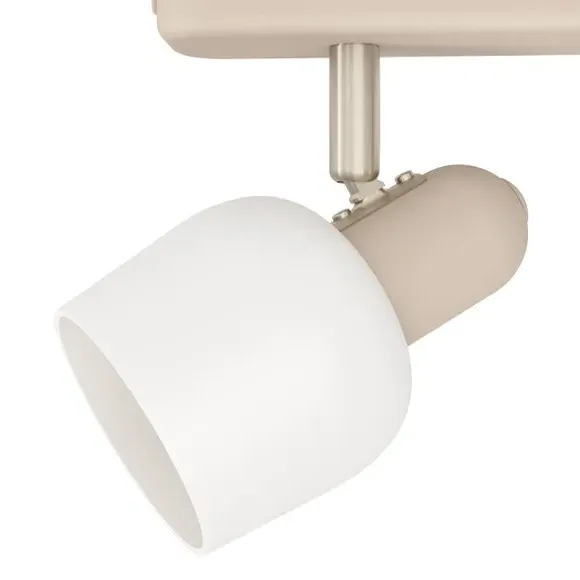 2-Light Adjustable Spotlight - Off-White, Steel