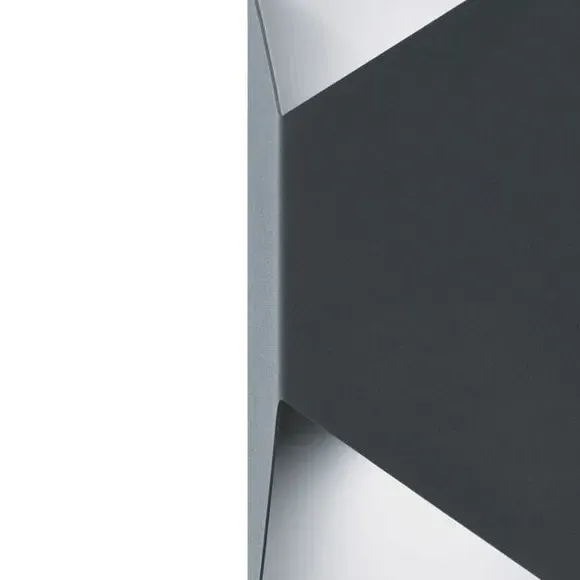 2 Light LED Outdoor Wall Light - Grey, Steel