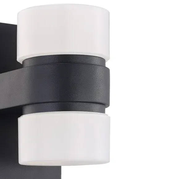 2 Light Outdoor Sensor Wall Light - Anthracite