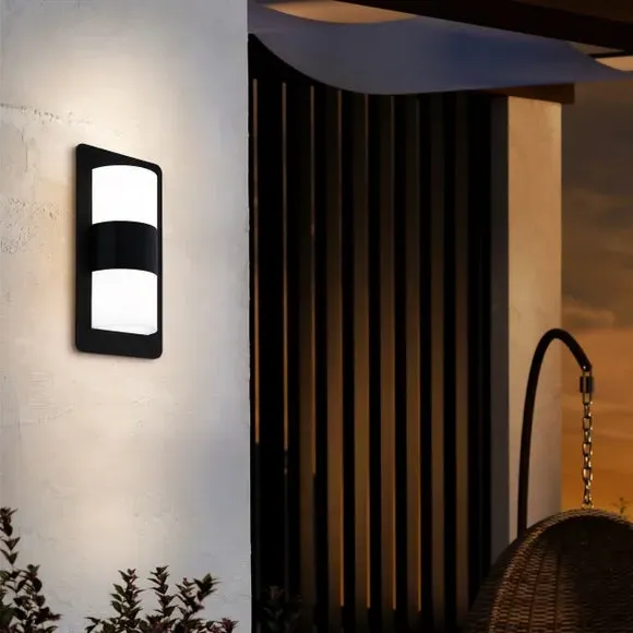 2 Light Outdoor Wall Light - Anthracite, Metal