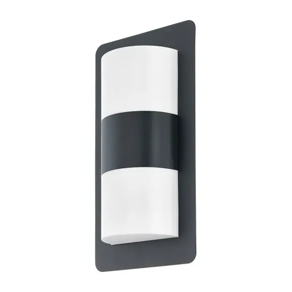 2 Light Outdoor Wall Light - Anthracite, Metal