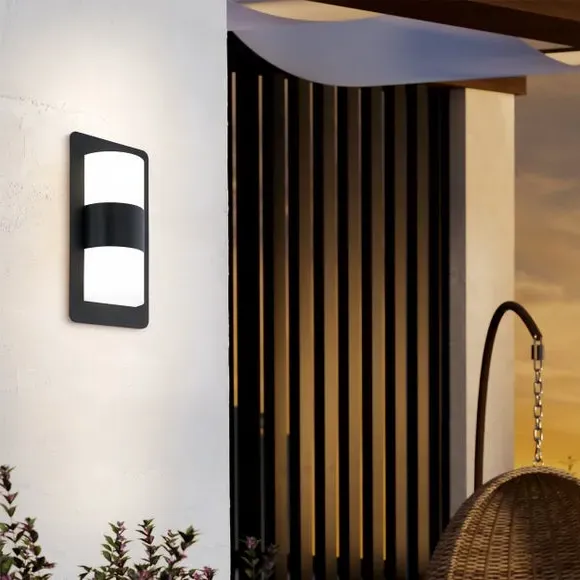 2 Light Outdoor Wall Light - Anthracite, Metal image