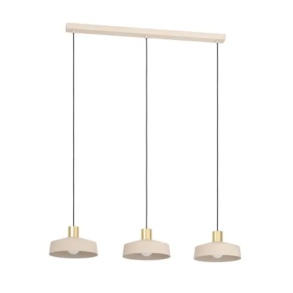 3-Light Pendant Ceiling Light - Sand, Steel