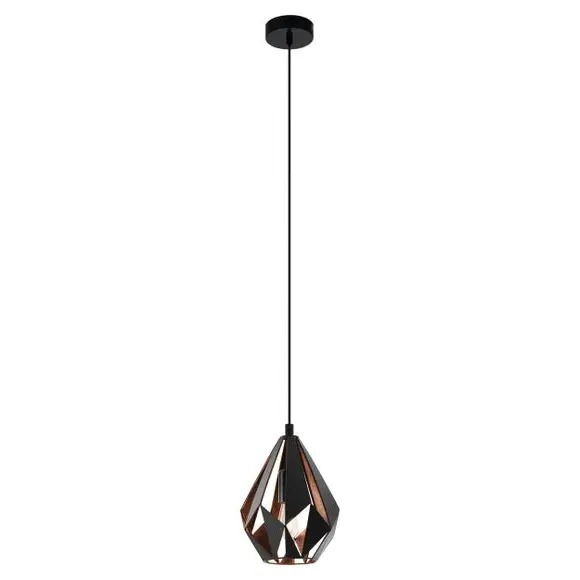 Adjustable Pendant Light Art Deco - Black, Metal