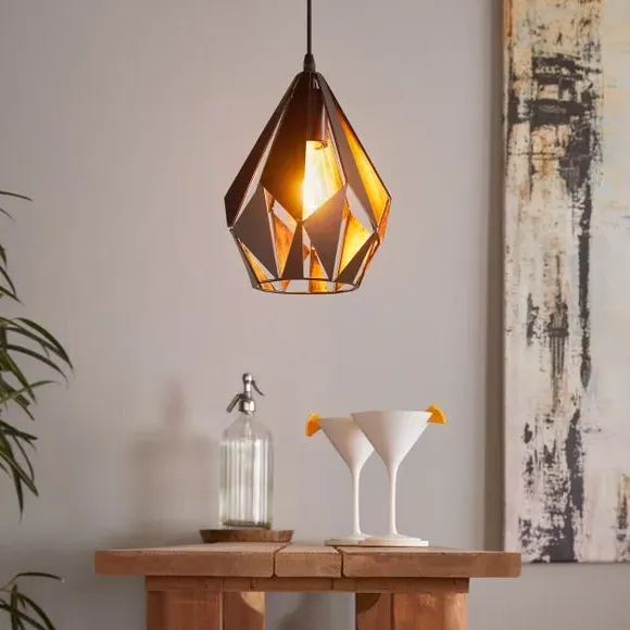 Adjustable Pendant Light Art Deco - Black, Metal image