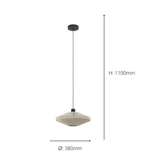 Adjustable Pendant Light - Black, Steel