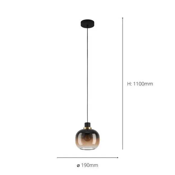 Adjustable Pendant Light - Brown, Steel