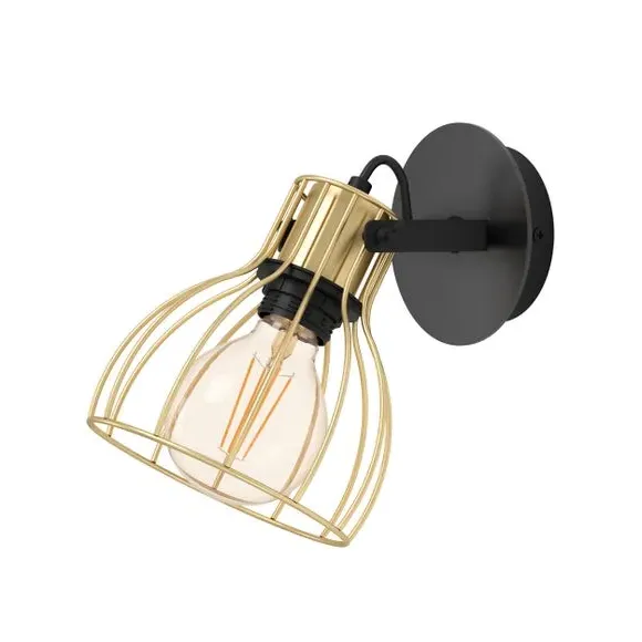 Adjustable Wall Ceiling Spotlight - Black, Steel