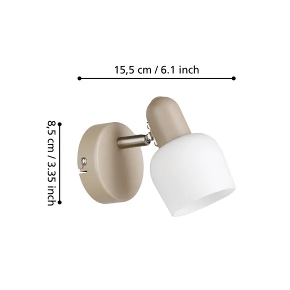 Adjustable Wall Spotlight - Off-White