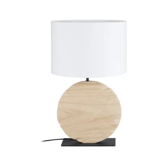 Boho Table Lamp - Black, Steel & Hardwood image