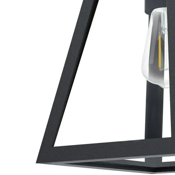 Caged Outdoor Wall Light - Black, Aluminium