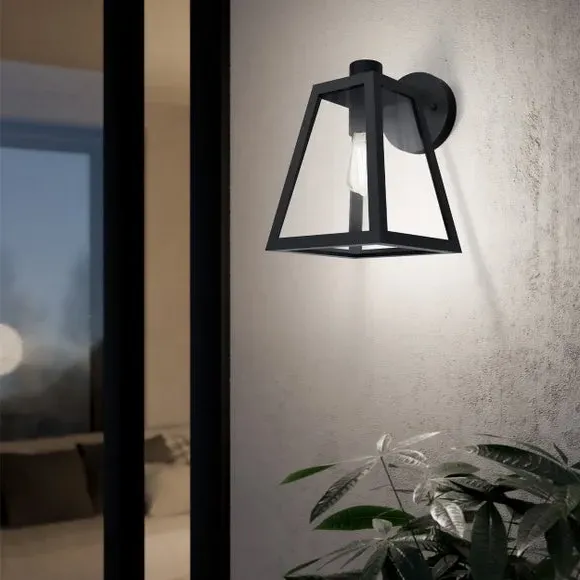 Caged Outdoor Wall Light - Black, Aluminium image