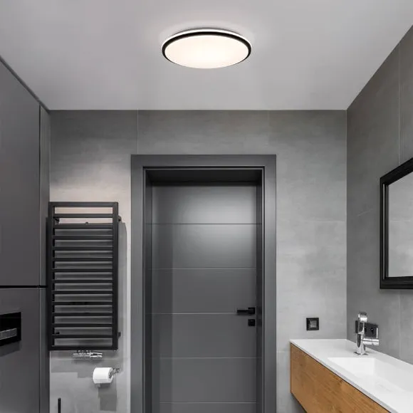 Circular LED Ceiling Light - White, Plastic
